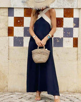 SIEMEN ROCK lade Kleid – Marineblau