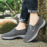 Herren-Slip-On-Outdoorschuhe mit rutschfester Sohle – Grau