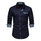 Ice - Stretch-Langarm-Shirt für Männer – Dunkelblau