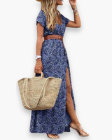 Frauen’s Elegantes Sommerkleid | Maxi – Blau