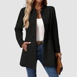 Modique™ -  Eleganter und Zeitloser Mantel mit Stehkragen – Schwarz