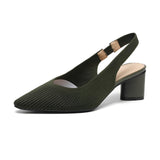 Dannon - Stilvolle Slingback-Absatzsandalen – Grün