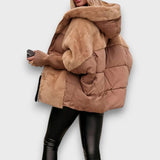 Ava - Elegante Pufferjacke – Braun