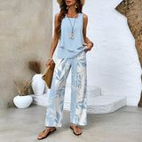 Elma - Elegantes Sommer-Zweiteiler-Set für Damen – Hellblau