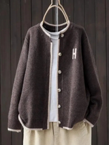 DIE HELENE | KLASSISCHER CARDIGAN – Dunkelbraun