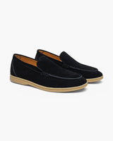 Luke | Old Money Style Herren Wildleder Loafer – Schwarz