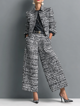 Aderet - Stylische Langarm Jacke Und Lässige Hose – Schwarz