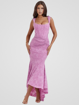 LUXE LACE MERMAID DRESS – Rosa/Lila