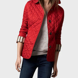 Verity | Lässige Steppjacke mit umgeschlagenem Kragen – Rot
