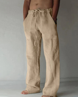 Herren Lässige Kordelzug-Hose | Lockerer Schnitt – Beige