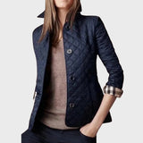 Verity | Lässige Steppjacke mit umgeschlagenem Kragen – Blau