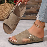 Luna | Leicht Konturiertes Fußbett Sandalen – Khaki