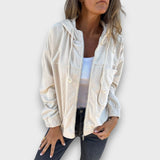 Lenia – Kapuzenjacke mit Reißverschluss – Weiß