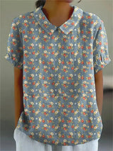 Flora | Lässiges Top – Blau