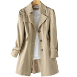 Damen Trenchcoat mit Kapuze | Winter – Beige