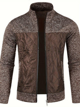 Grzegorz – Langärmelige Strickjacke Mit Reißverschluss – Kaffee