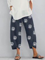 Jolissa – Kurze Hose Mit Löwenzahn Drucken – Marineblau