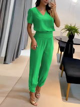 Monna - Lässiges und elegantes Set für Damen – Grün