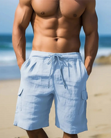 Herren Bequeme Cargo Shorts | Kurze Hosen für Sommer – Blau