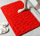 AquaGuard Absorbierende Badezimmermatte – Rot