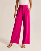 Ruth - Elegante Hose mit weitem Bein für Damen – Rosa 2