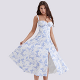 Marley - Lässiges Blumenkleid – Hellblau