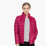 Leichte Daunenjacke für Damen – Fuchsia