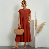 Ravella | Sanftes Stilkleid – Rost