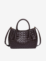 Mariana | Woven Crossbody Bag Aus Premium Veganen Leder Mit Abnehmbarer Schultertasche – Braun