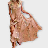 Felizia – Boho-Kleid mit bezaubernder Stickerei – Hellpink