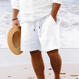 Edward - Lässige, leichte Shorts für Herren – Weiß