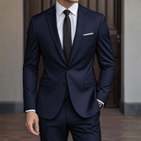 Nolvar - Maßgeschneiderter Slim-Fit-Anzug – Marineblau