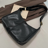 Mirae - Ledertasche über die Schulter – Schwarz