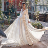Marcia | Damen Midi-Taille langes Kleid mit elegantem Stil und Chiffon Banquette Stoff – Weiß