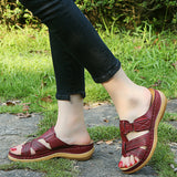 Clara - Burgundfarbene Komfortsandalen mit ergonomischem Design und weicher Innensohle – Granat