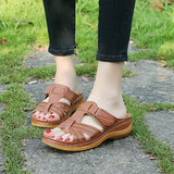 Clara - Burgundfarbene Komfortsandalen mit ergonomischem Design und weicher Innensohle – Braun