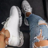 Wrenleigh : Damen-Sportschuhe mit luftgepolsterter Sohle und Schnürsenkeln – Weiß