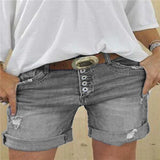Elyndra – Hochwertige, stylische Jeansshorts – Grau