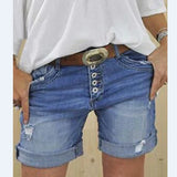 Elyndra – Hochwertige, stylische Jeansshorts – Blau