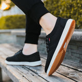 Sebastian - Lässige Segeltuchschuhe – Schwarz