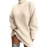 Damen Rollkragenpullover | Übergroß – Aprikose