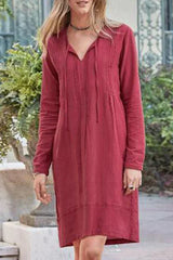 Elegantes & Komfortables Sommerkleid – Rot