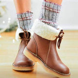 Elodie – faltbare damenstiefel aus leder – Braun