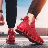 Aero – Orthopädische Herren-Sneaker mit Mesh und Dämpfung – Rot