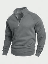 Benno | Half-Zip Pullover mit weichem Innenfutter – Grau