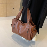 Damen-Umhängetasche mit grossraumdesign | Alltagstauglich – Hellbraun