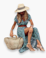 Frauen’s Elegantes Sommerkleid | Maxi – Türkis