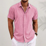 Herren Klassisches Button-up Hemd | Sommerlich Elegant – Rosa