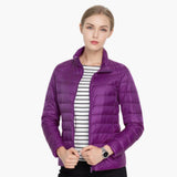Leichte Daunenjacke für Damen – Violett