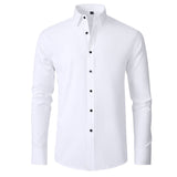 Benjamin | Classic Slim Fit Stretchable Langarm Business Hemd – Weiß